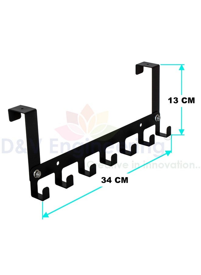 D&V ENGINEERING - Creative in innovation D&V Engineering Over The Door Hook Hanger | Heavy Duty Door Hanger for Clothes Without Drill | Towel Organizer for Bathroom | Suitable for Doors up to 35mm, Holds Upto 20kg (Pack of 2) - Image 3