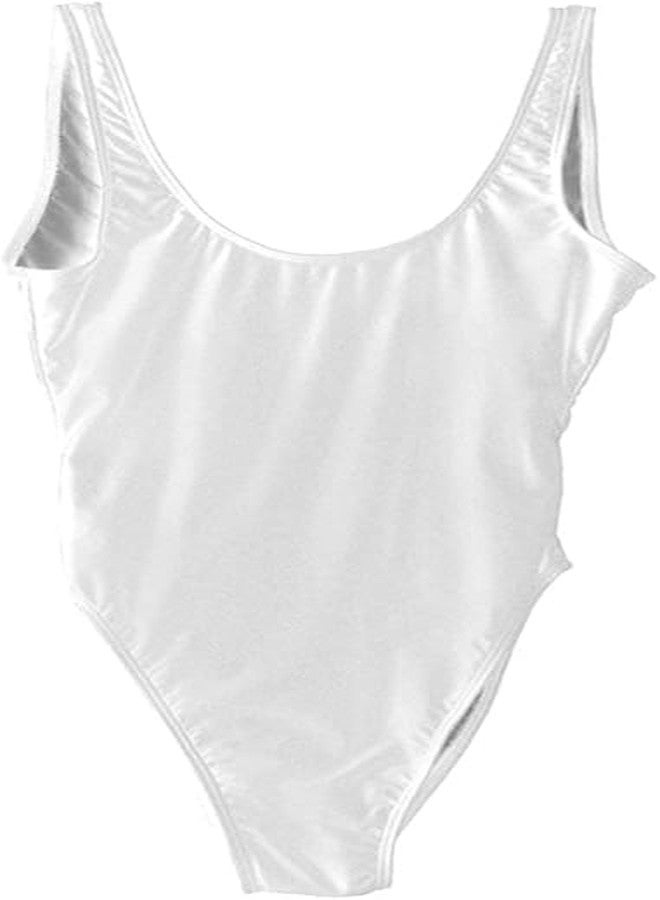 DADDY COME Women's One Piece Swimsuit | Tummy Control, High Cut, Halter Neck Sexy Swimwear for Beach & Pool | S-XL, Multiple Colors (in, Alpha, 2XL, Regular, White) - Image 4