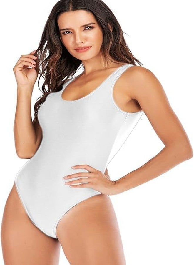 DADDY COME Women's One Piece Swimsuit | Tummy Control, High Cut, Halter Neck Sexy Swimwear for Beach & Pool | S-XL, Multiple Colors (in, Alpha, 2XL, Regular, White) - Image 2