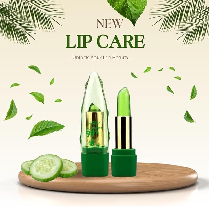 Generic New Herbal Aloe Vera Lipstick Magic Temperature Color Change Balm Long Lasting Moisturizing Nutritious Mood Changing Lipstick For Women Lip Plumper Makeup Set Gift For Winter - Image 5