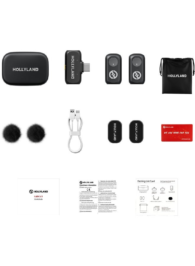 هولي لاند Lark A1 Wireless Lavalier Microphone Duo (USB-C version) Lark A1 black - Image 5