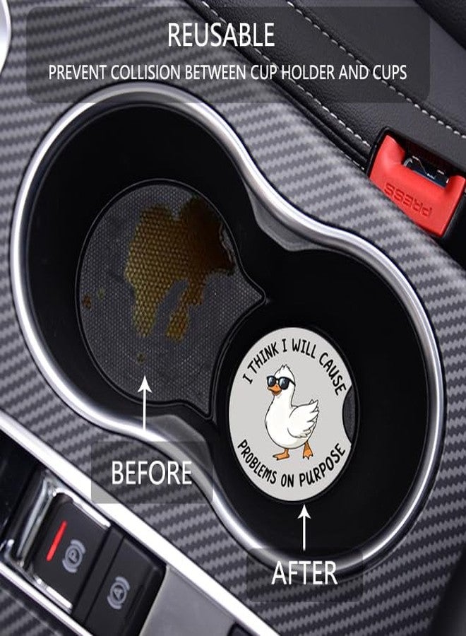 ARIYIDA Car Cup Holder Coaster, Neoprene Universal Non-Slip Cup Holders, Car Accessories Interior for Women and Man Interior Sets 2 Pack (RYD-BD07) - Image 3
