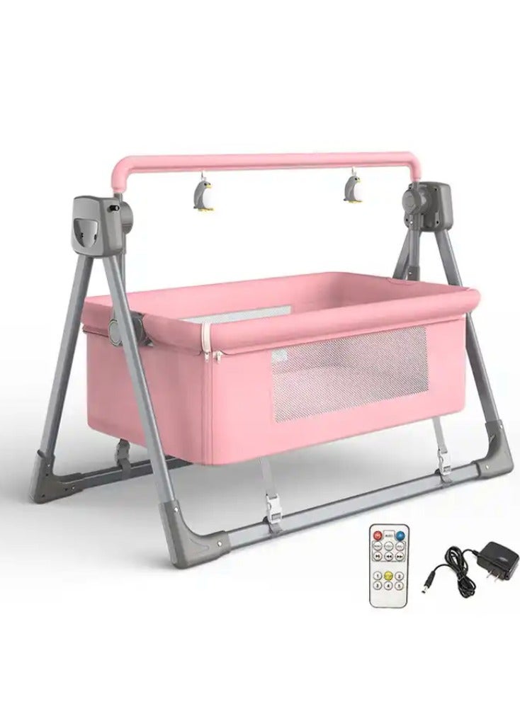 Dreamons Link Adjustable New Born Swing Cribs Cot Luxury Multifunction Design Bed Baby Sleep Electronic Crib Toddler Bed - Image 1