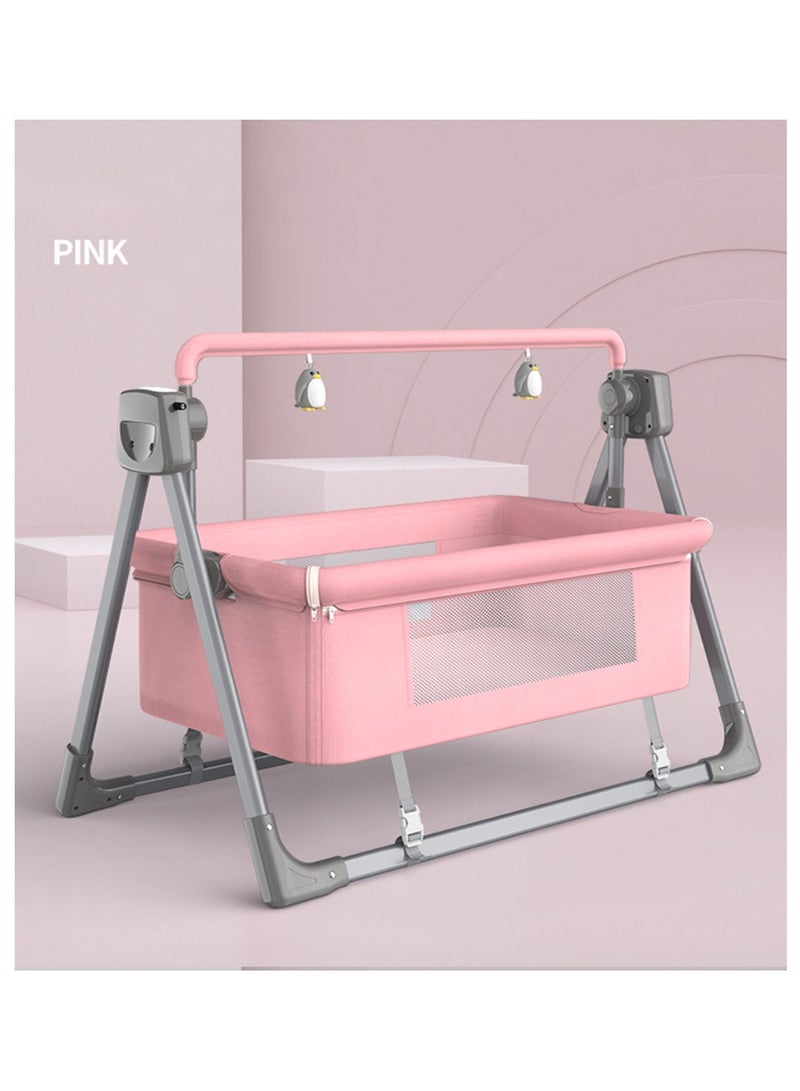 Dreamons Link Adjustable New Born Swing Cribs Cot Luxury Multifunction Design Bed Baby Sleep Electronic Crib Toddler Bed - Image 2