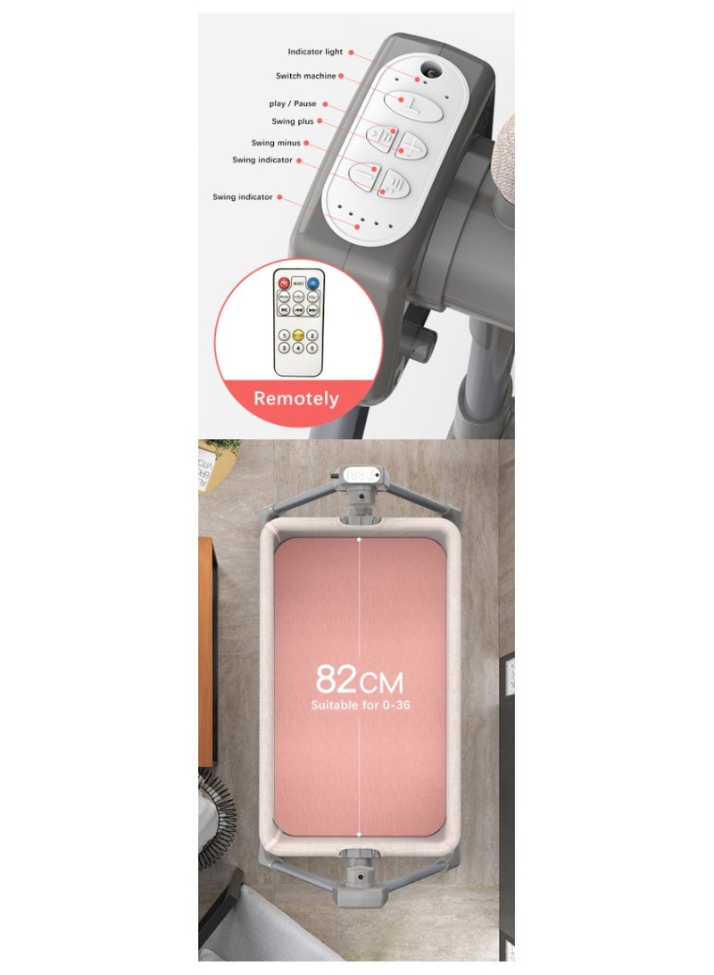 Dreamons Link Adjustable New Born Swing Cribs Cot Luxury Multifunction Design Bed Baby Sleep Electronic Crib Toddler Bed - Image 4