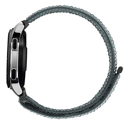 ACM Watch Strap Nylon Soft Loop 22mm Compatible with Amazfit GTR 2 Smartwatch Sports Band Grey - Image 4