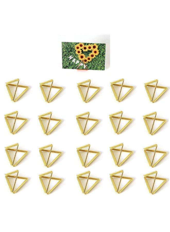 حاملة بطاقات أسماء على شكل مثلث مكونة من 20 قطعة حاملة بطاقات زفاف صغيرة على شكل مثلث