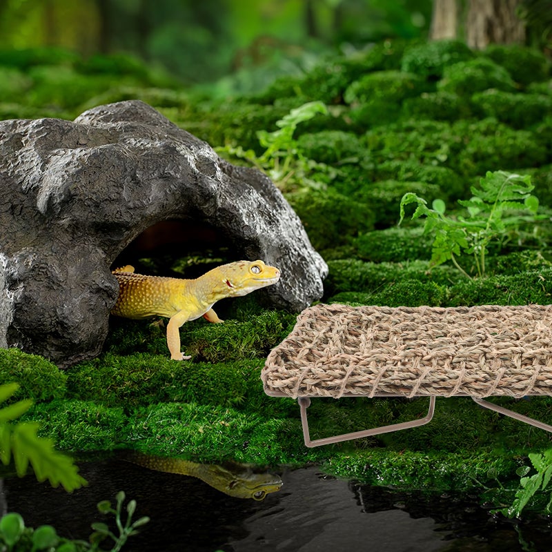 Reptile Lizard Lounger Bed Bearded Dragon Woven Lounger Bed Reptile Snake Lizard Sleeping Bed - Image 3
