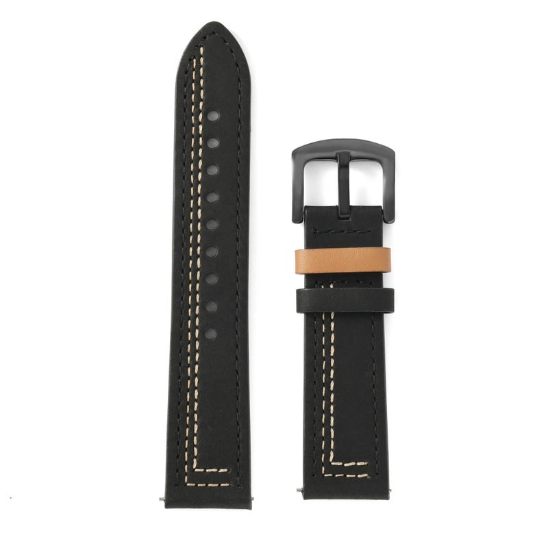 Bluejw 20mm 22mm Genuine Leather Watch Strap Replacement for Huawei GT Series Samsung Galaxy Watch Garmin Fenix & Forerunner – Durable Leather Watch Band with Quick Release - Image 4
