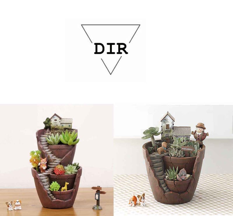 Vencer Creative Plants Pot - Flowerpot Combination Resin Succulent Plant Pot (City of Sky),VF-008 - Image 3