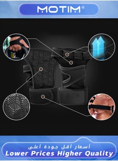 Motim Sports Gloves Weight Lifting Gloves with Wrist Support for Fitness Gym Cross Training Gloves & Power lifting Gloves  - Image 2