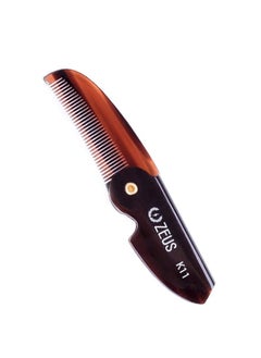 Zeus ZEUS Folding Mustache Comb, Handmade Saw-Cut Best Moustache Pocket Comb - (Traditional) - K11  - Image 1