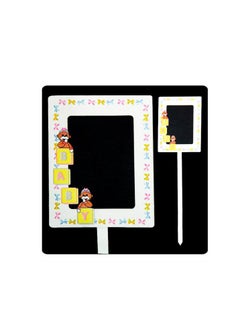 AL QADAH Wood Memo Board 30cm, Pink Color Organize and Personalize Your Space with Style  - Image 1