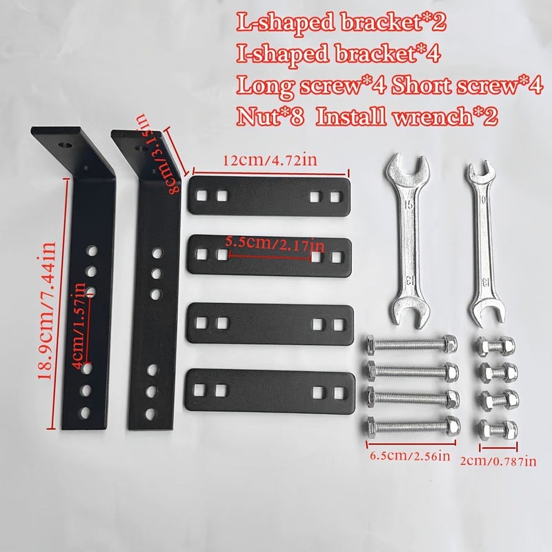 Black Tent Installation Bracket For Car Side And Roof Rack With Tools - Image 3