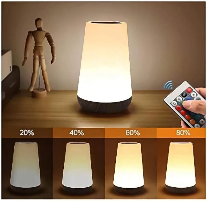 INFLUX LED Night Light Dimmable 13-Color Changing with Timer, Touch Sensor, Remote Control, and USB Rechargeable - Eye-Caring Bedside Table Lamp for Baby Kids Room, Bedroom, and Living Room. - Image 3