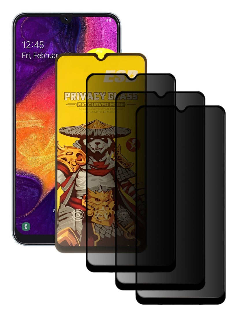 ESD 3 Pieces Tempered Dustproof Privacy Glass Screen Protector Compatible For Samsung Galaxy A50 - Image 1