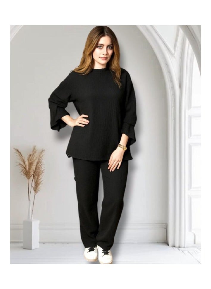 Women's Plain Loose and Practical Suit