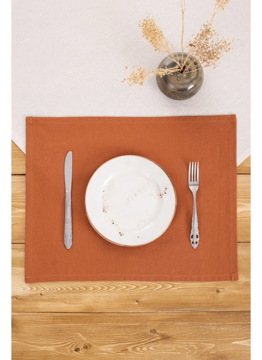 Wellstil 2-Piece Premium Linen Cinnamon Placemat 35 x 45