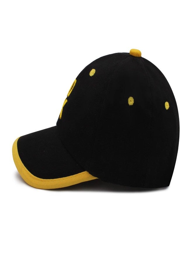 VRITRAZ Good Luck Design Cartoon Character Printed Little Cap for Kids, Baby Girls and Boys 3-12 Years (Black) - Image 4
