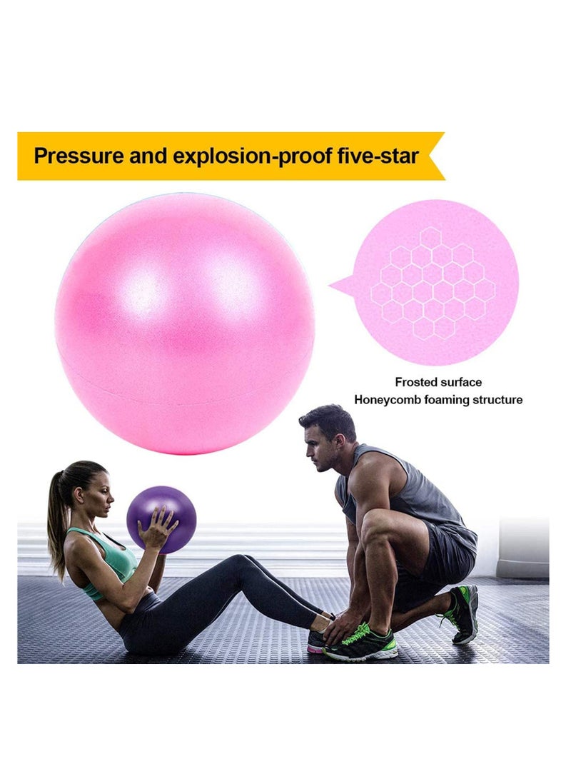 Zikra Mini Gym Ball, Small Exercise Ball with Inflatable Straw for Yoga, Pilates, Stability, Barre, Physical Therapy, Stretching and Core Training, Improves Balance, Strength (Home & Gym & Office) - Image 2