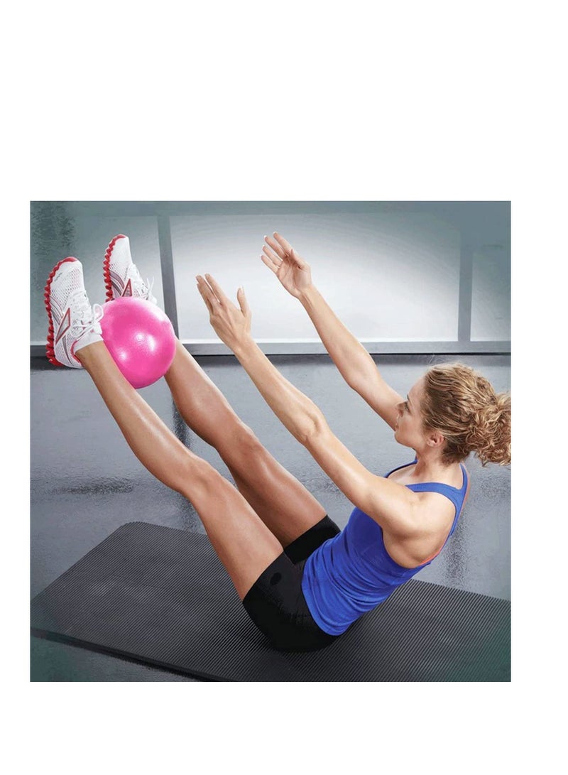 Zikra Mini Gym Ball, Small Exercise Ball with Inflatable Straw for Yoga, Pilates, Stability, Barre, Physical Therapy, Stretching and Core Training, Improves Balance, Strength (Home & Gym & Office) - Image 4