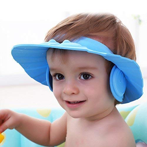 Pro Bullion PRO BULLION Adjustable Safe Soft Bathing Baby Shower Cap Wash Hair For Children Baby Eye Ear Protector Adjustable Leaves Shape Bathing Shower Shampoo Cap Hat Baby Shower Caps 1 - Image 4