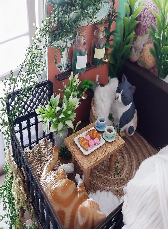 KH866 14PCS Miniature Dollhouse Plants 1/12 Scale - Miniature Potted Plants 4Pcs & Flower in Vase 10Pcs Dollhouse Decoration Accessories Mini Artificial Tiny Fake Greenery Micro Landscape Furniture Decor - Image 5