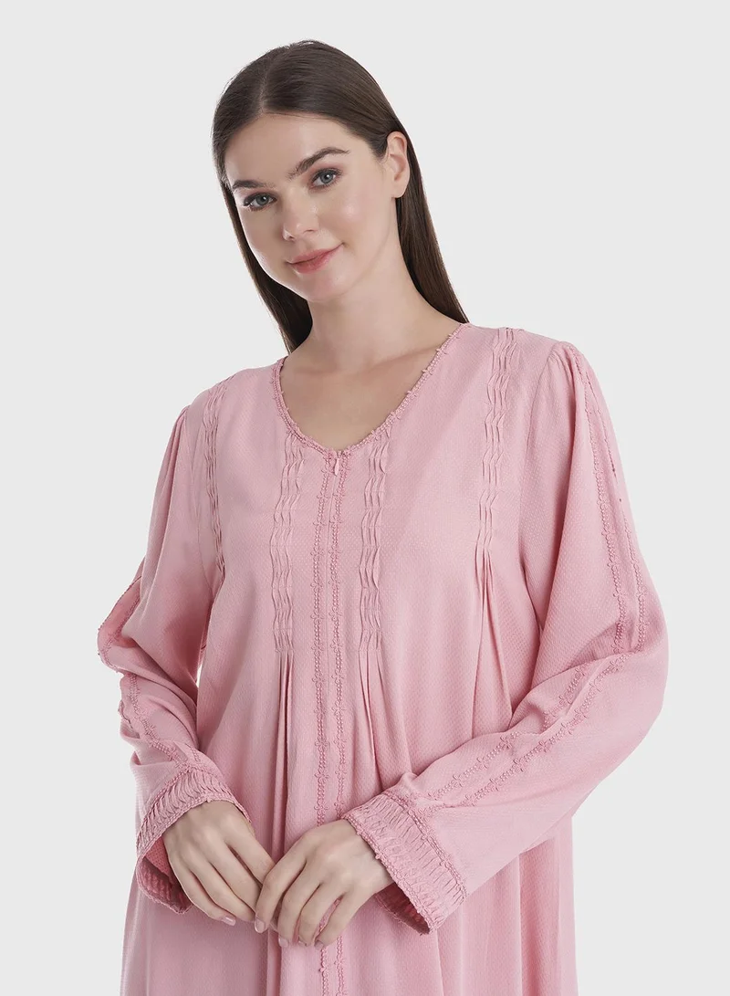 KASHKHA Rose Full length Nightwear with Zipper