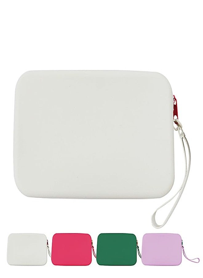 ميو حقيبة فرش مكياج سيليكون من MIYO، سعة كبيرة، حقيبة سفر صغيرة لمستحضرات التجميل، مزودة بسحاب، مقاومة للماء، متعددة الألوان - Image 1