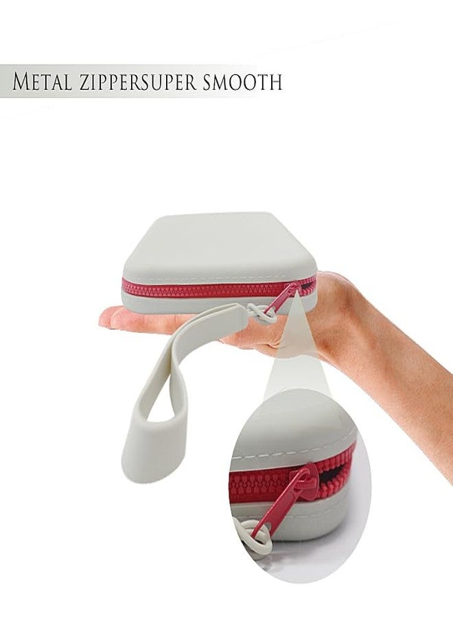 ميو حقيبة فرش مكياج سيليكون من MIYO، سعة كبيرة، حقيبة سفر صغيرة لمستحضرات التجميل، مزودة بسحاب، مقاومة للماء، متعددة الألوان - Image 4