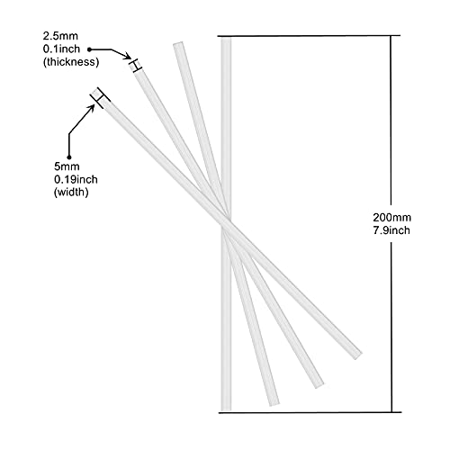 Ruimou 50pcs PP Plastic Welding Rods Length 7.9 Inch PP Welding Sticks For Car/Kayak Plastic Repair (White) - Image 3