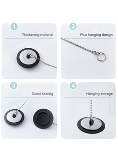 HomarKet 4 Pcs Home  Kitchen Sink Bath Tub Stopper Plug, 2pcs 50Mm And 2pcs 40Mm  - Image 3