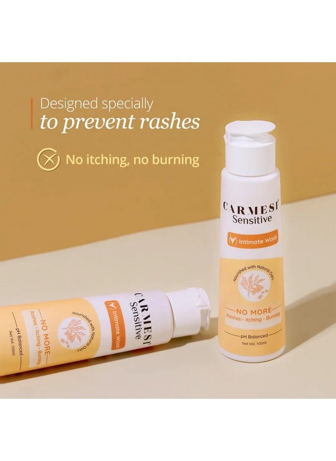 CARMESI Sensitive Intimate Wash | Designed Specially To Prevent Rashes | Enriched With Natural Oats | No Burning, No Itching | Paraben-Free, Phthalate-Free, And Cruelty-Free | 100 Ml  - Image 2