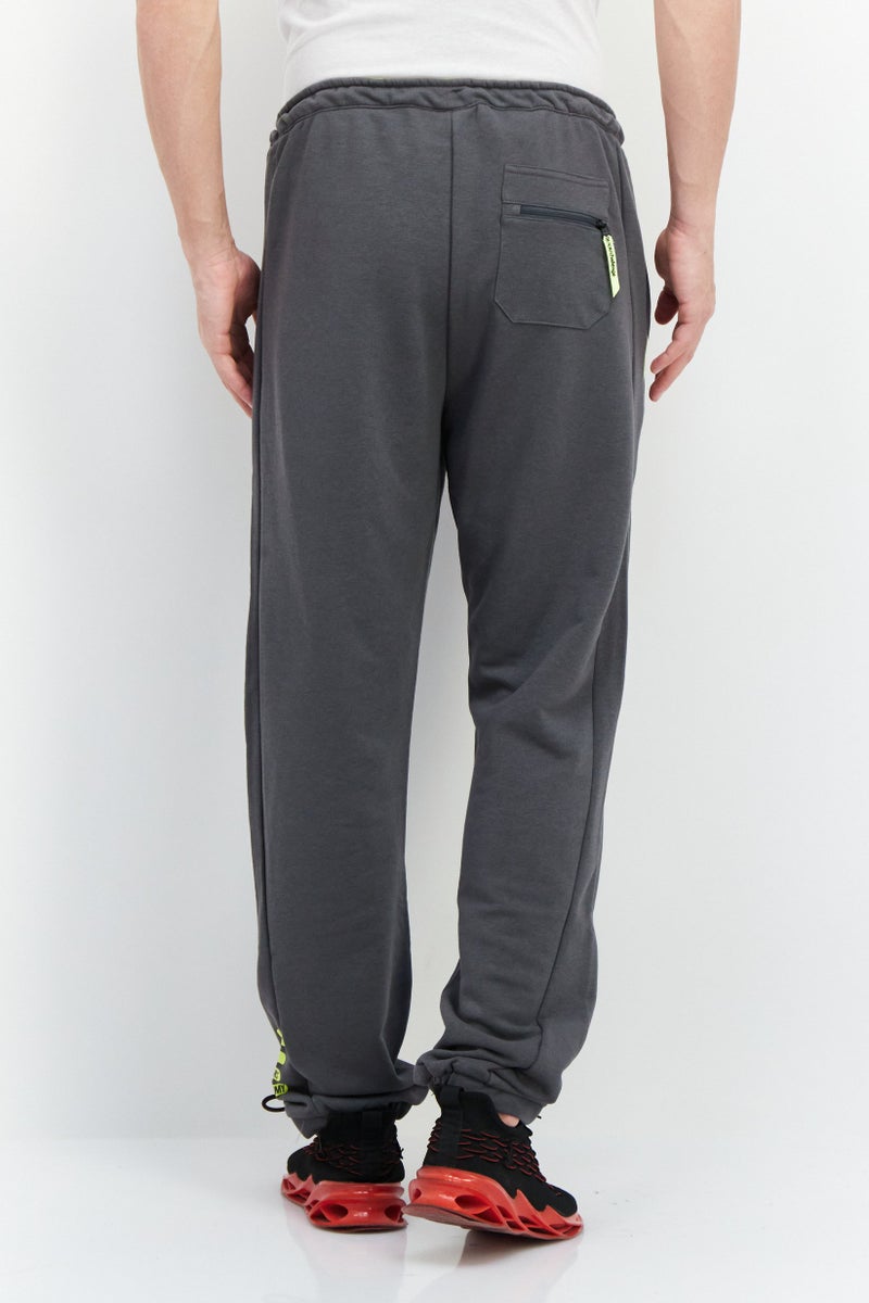 FILA Men Sportswear Fit Drawstring Training Sweatpants, Dark Grey  - Image 2