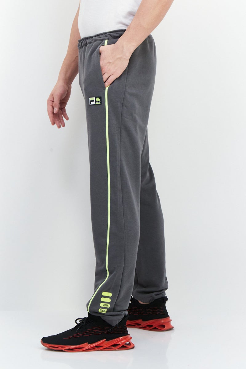 FILA Men Sportswear Fit Drawstring Training Sweatpants, Dark Grey - Image 4