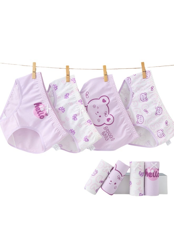 KUYING New Comfortable Skin friendly Breathable Underwear Set 0f 4