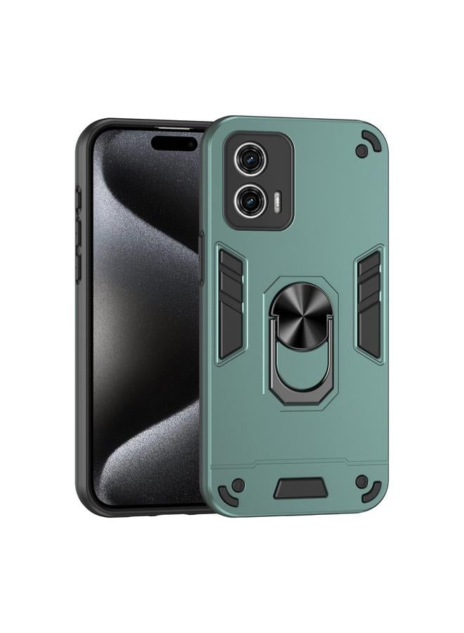 S-TOP Case For Motorola Moto G73 Shockproof Metal Ring Holder Phone Case - Image 1