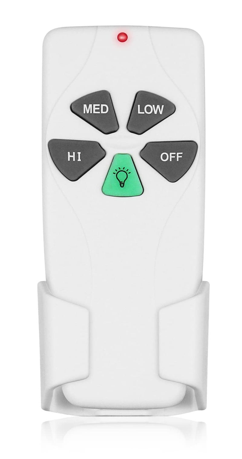 Ceiling Fan Remote Control Replacement FAN53T Remote for Harbor Breeze Hampton Bay AllenRoth Kichler Litex 3 Speed Light Dimmer 3039MHz Easy to Set with Mount Holder Remote Only