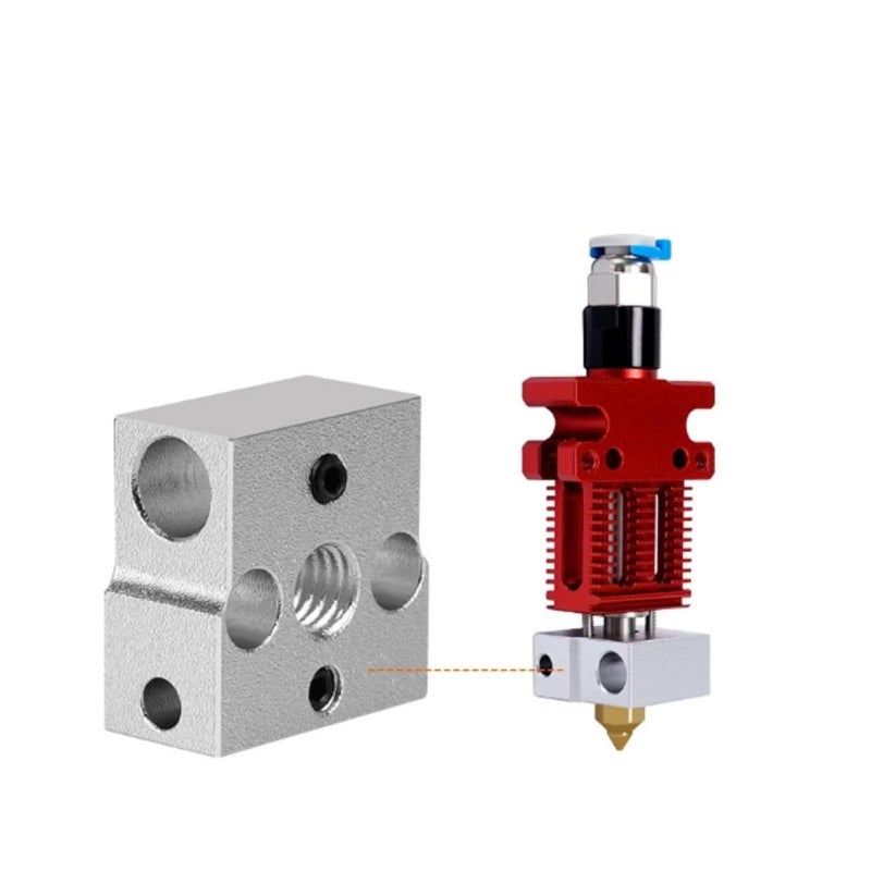 CR6 SE طابعة ثلاثية الأبعاد كتلة تسخين مطلية بالألومنيوم حلق ثنائي المعدن أجزاء هوت إند 3 قطع - Image 5