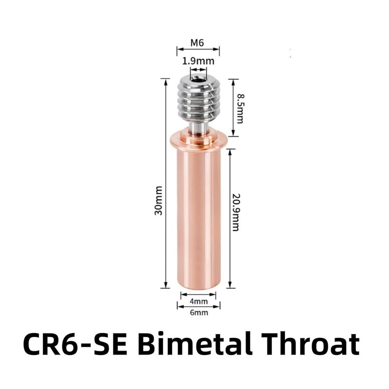 CR6 SE طابعة ثلاثية الأبعاد كتلة تسخين مطلية بالألومنيوم حلق ثنائي المعدن أجزاء هوت إند 3 قطع - Image 2