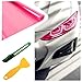 KIFIDAN 1247 Inch Car Headlight Tint FilmSelfAdhesive Tail Light Tint Film Kit with Squeegee CutterUniversal Taillight Tints Films Automotive Exterior Accessories for Car Fog Pink - Image 2