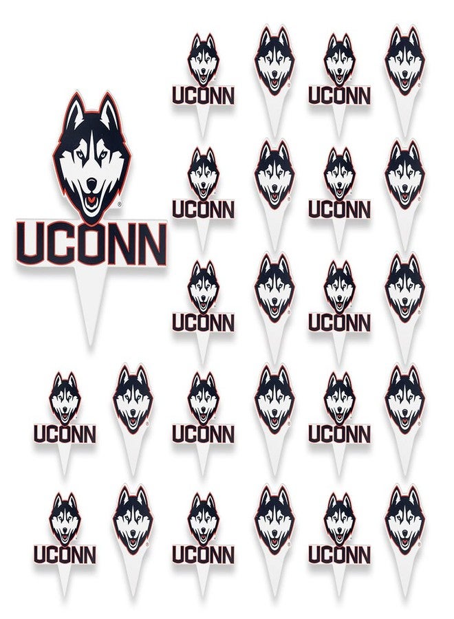 Desert Cactus UConn Huskies Food Picks, Cupcake Toppers, 25 pcs - Image 2