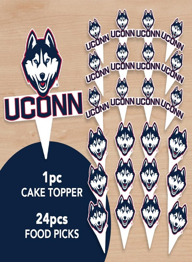 Desert Cactus UConn Huskies Food Picks, Cupcake Toppers, 25 pcs - Image 5