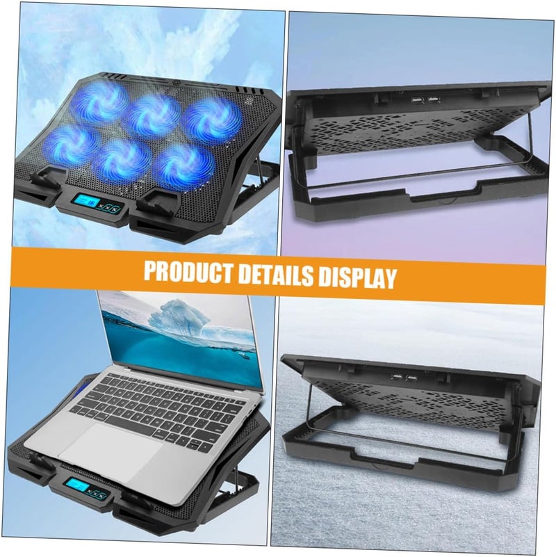 Laptop Cooling Pad 15.6 Inch with Quiet Fan Adjustable Speed Blue LED Cooling Stand for Laptops Suitable for Gaming and Office Use - Image 4
