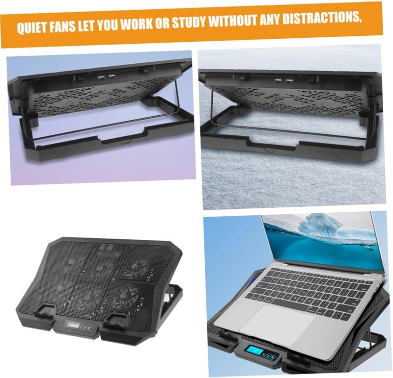 Laptop Cooling Pad 15.6 Inch with Quiet Fan Adjustable Speed Blue LED Cooling Stand for Laptops Suitable for Gaming and Office Use - Image 5