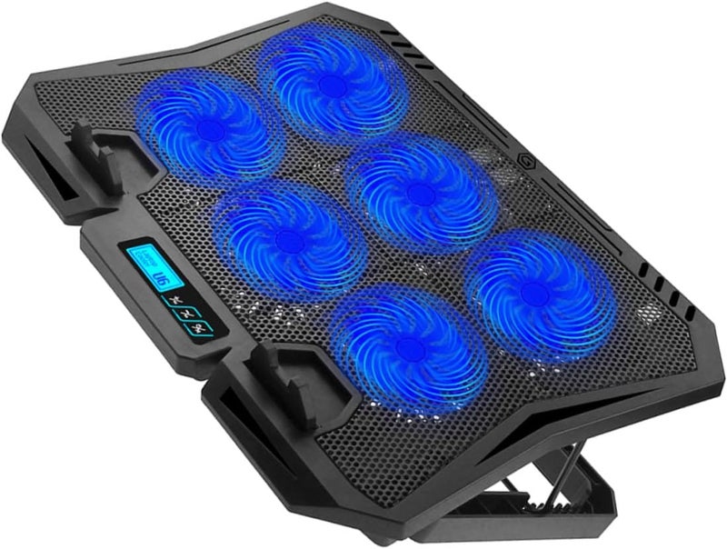 Laptop Cooling Pad 15.6 Inch with Quiet Fan Adjustable Speed Blue LED Cooling Stand for Laptops Suitable for Gaming and Office Use - Image 1