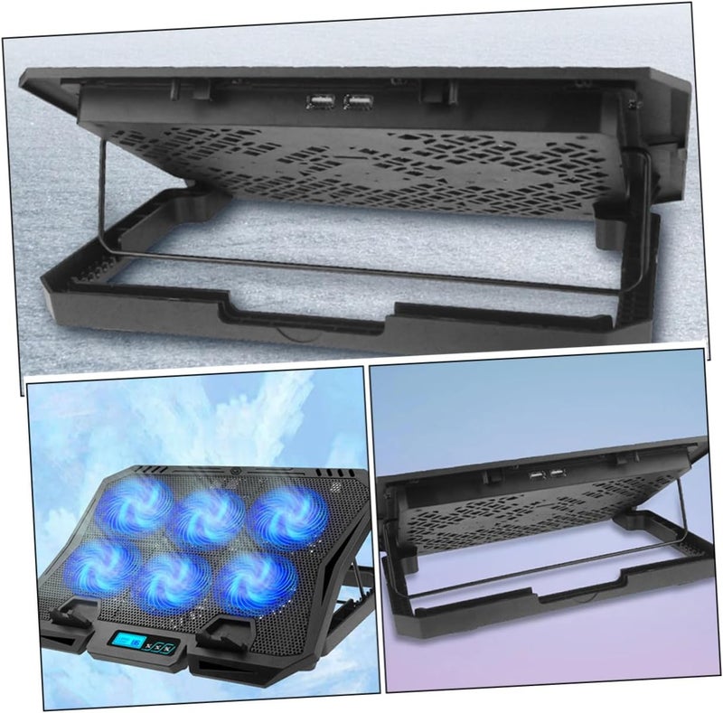 Laptop Cooling Pad 15.6 Inch with Quiet Fan Adjustable Speed Blue LED Cooling Stand for Laptops Suitable for Gaming and Office Use - Image 3