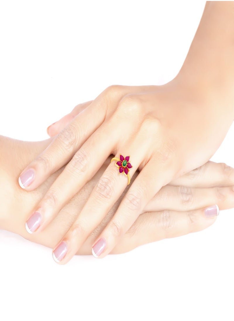 Malabar Gold and Diamonds - Malabar Gold and Diamonds 22 Carat 916 Purity Gemstone Ring PGNFNC564RN1Y13 - Image 1