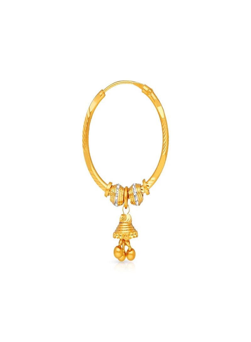 Malabar Gold and Diamonds 22 Karat 916 Purity Hoops & Bali Style Endless Hoop Earring for Women ERZNS47655 - Image 2