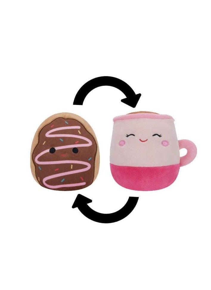 Squishmallows SQUISHMALLOWS - 5 INCH FLIP -A-MALLOWS - DONUT - LATTE 